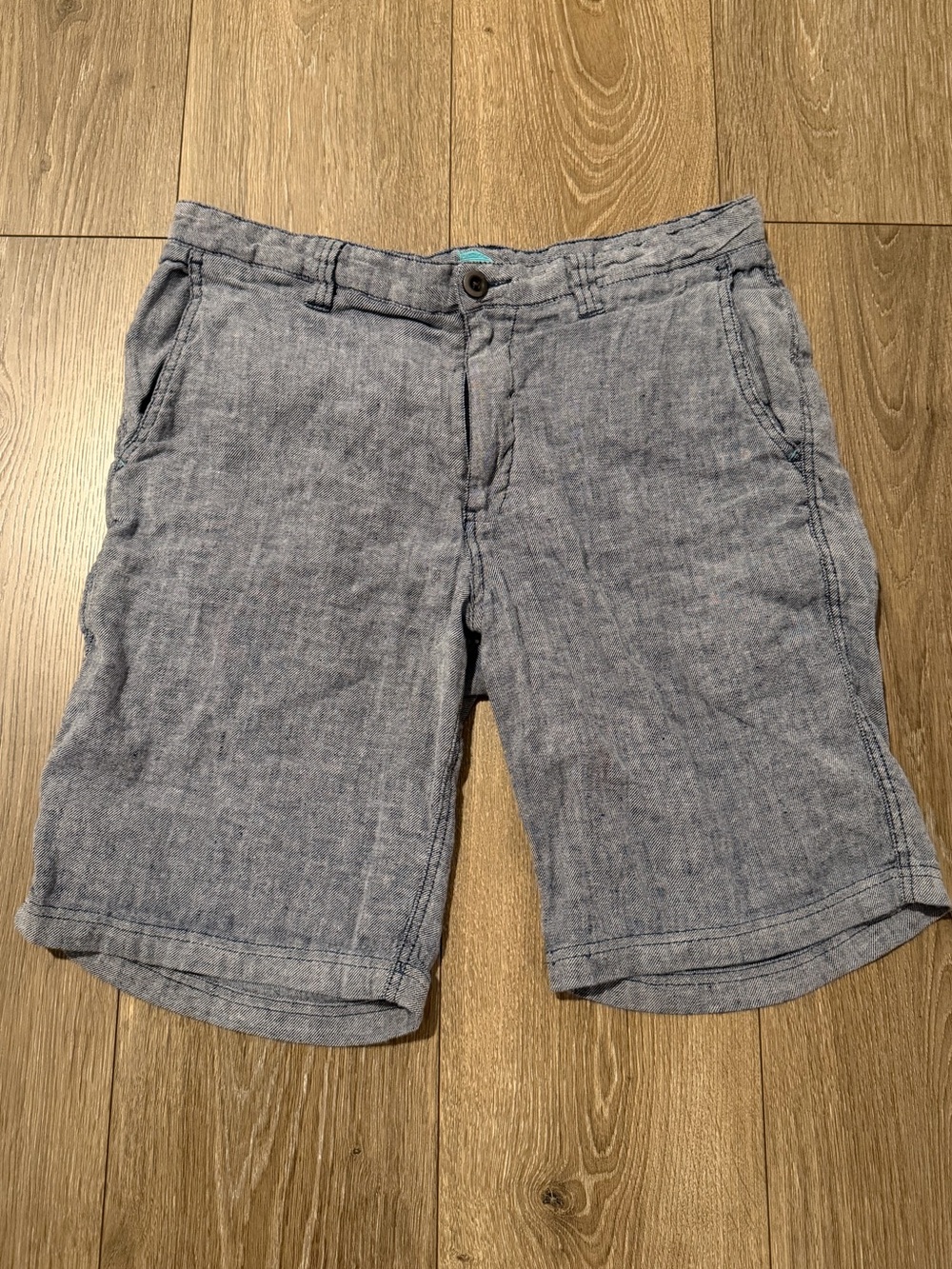 Tommy Bahama Blue Linen-Blend Shorts